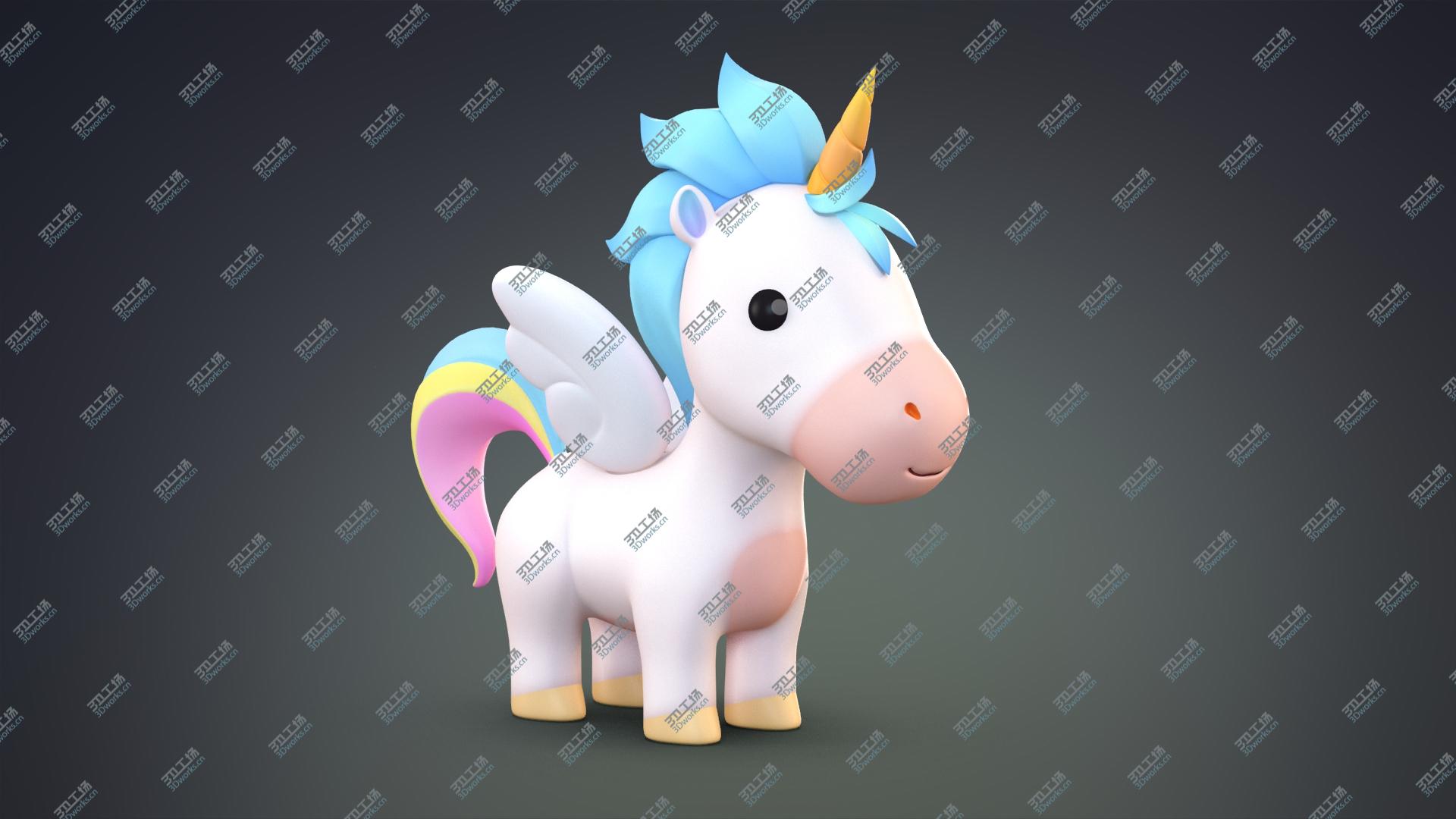 images/goods_img/202104094/Cartoon Pegasus Unicorn 3D model/2.jpg